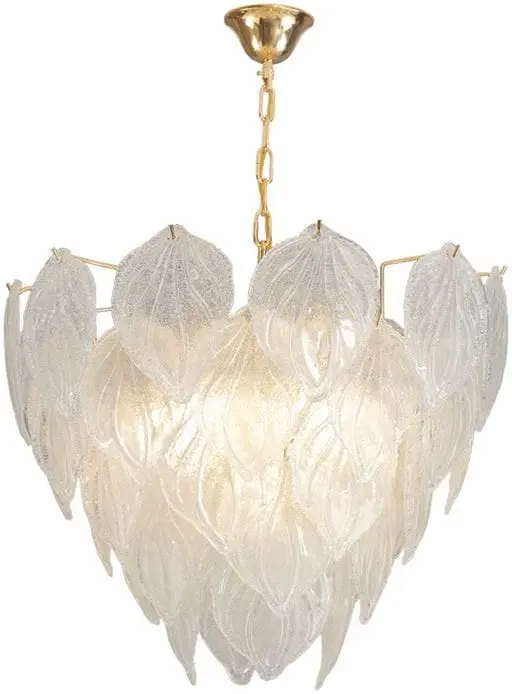 crystal leaf chandelier light zone