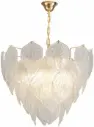 crystal leaf chandelier light zone