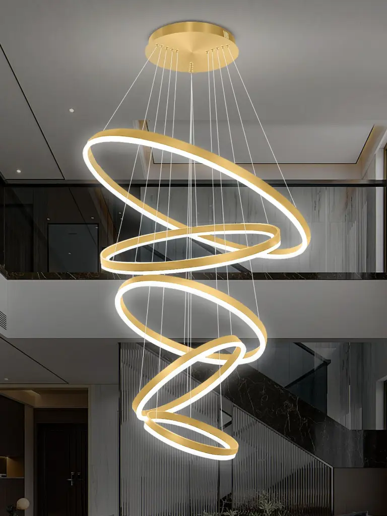 Floating Orbit Double Height Chandelier lz