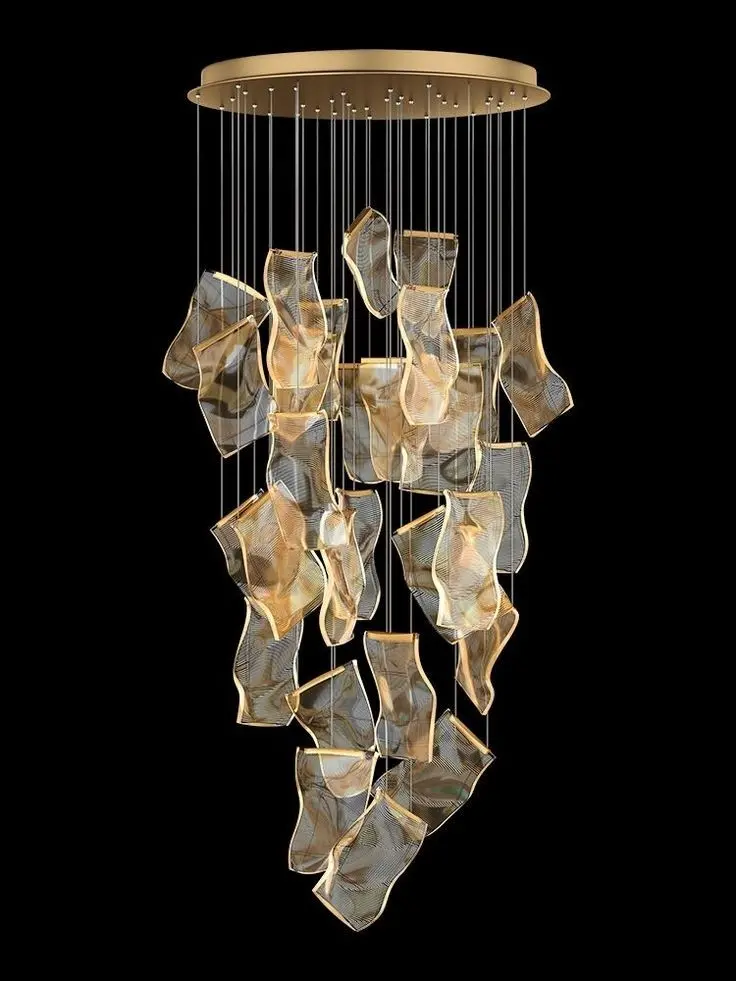 Glass chandelier