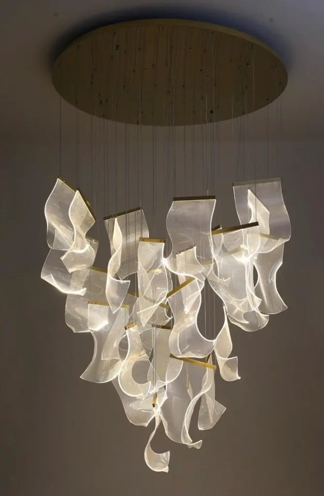 Glass chandelier