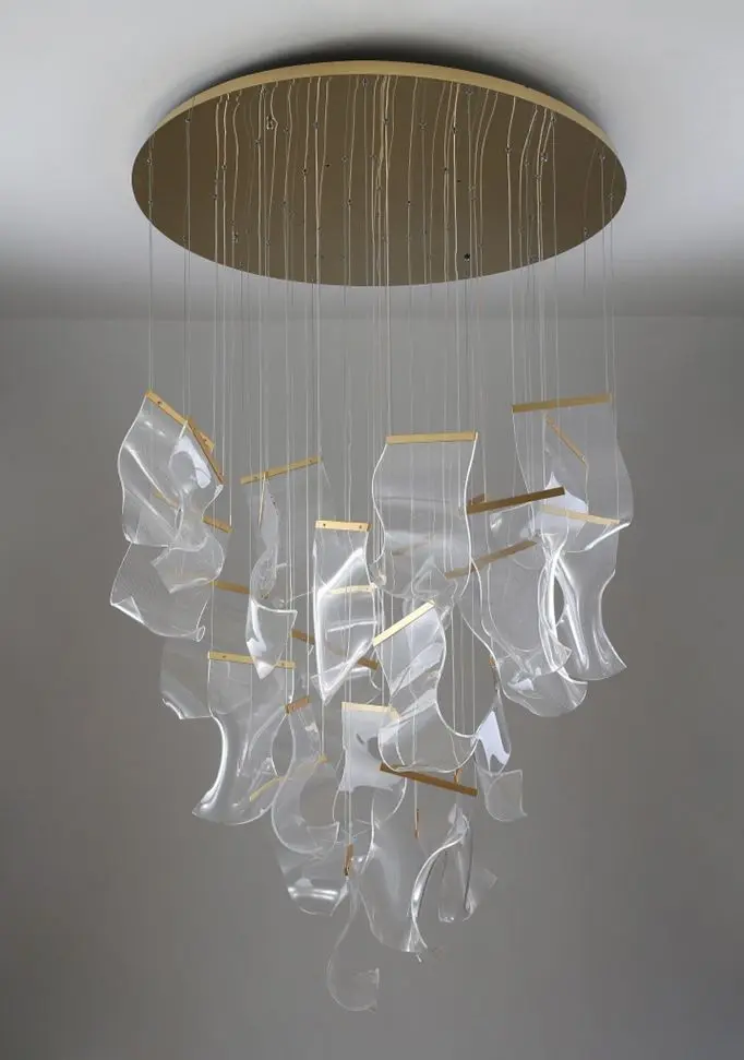 Sculptures glass chandelier