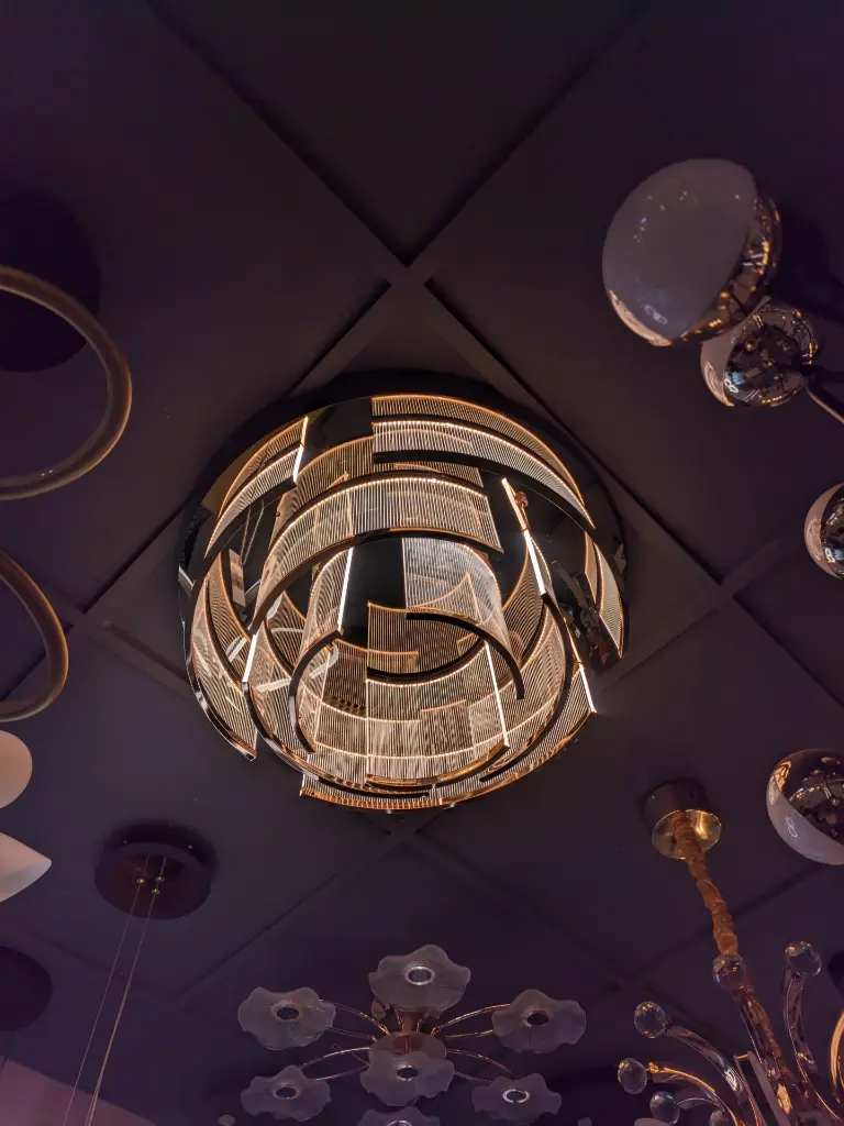 Velor chandelier surface mounted light zone