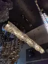 linear chandelier light zone