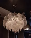 crystal leaf chandelier light zone