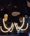 Sculptural Arc Linear Chandelier light zone