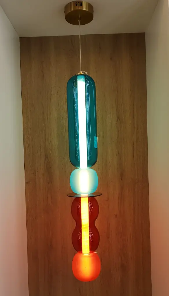 Colourful Stacked Glass Pendant light zone