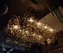 Rectangular Golden Bloom Crystal Chandelier light zone