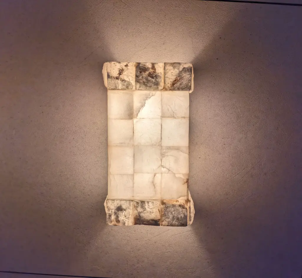 Marble stone wall lamp light zone
