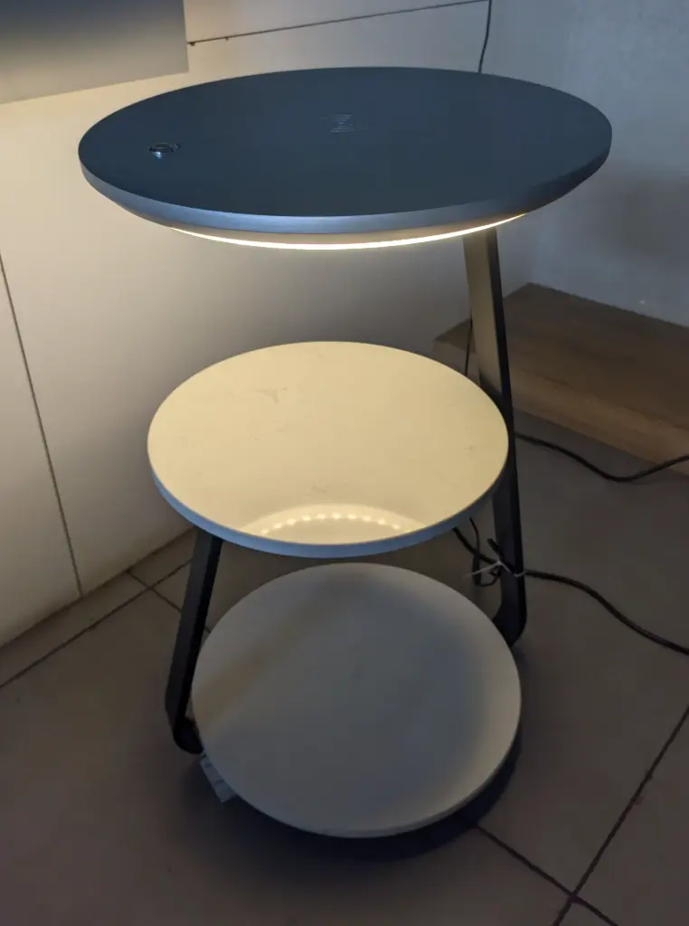Frostle Floor Table with Wireless Charging Light Zone