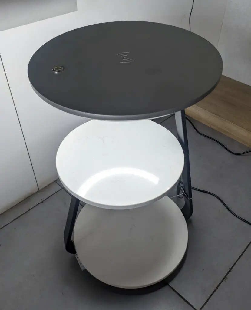 Frostle Floor Table with Wireless Charging Light Zone