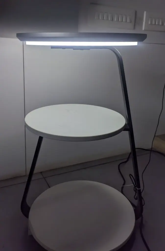 Frostle Floor Table with Wireless Charging Light Zone
