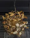 Sphere-gold-leaf-chandelier-light-zone