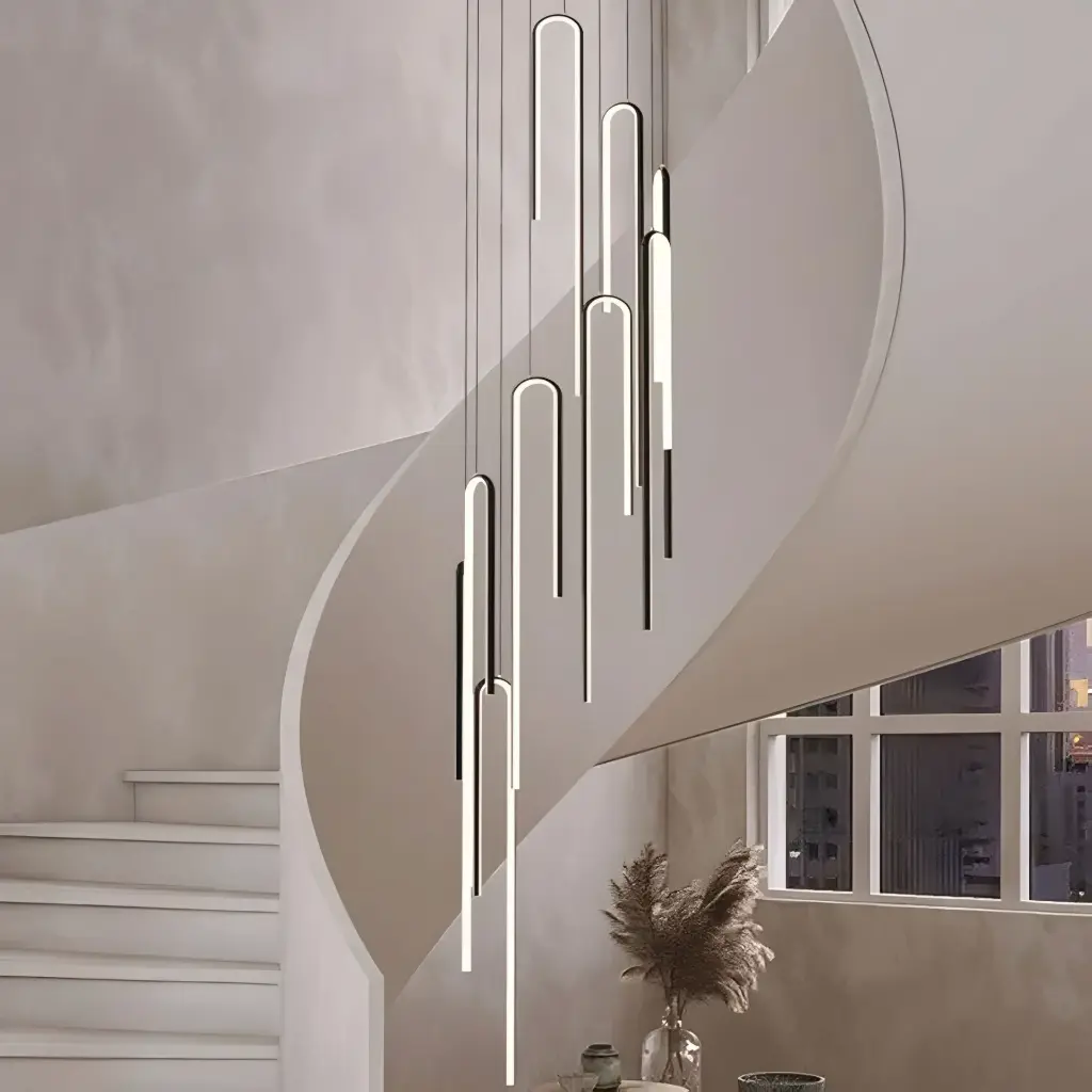 cascade arch modern chandelier light zone.webp