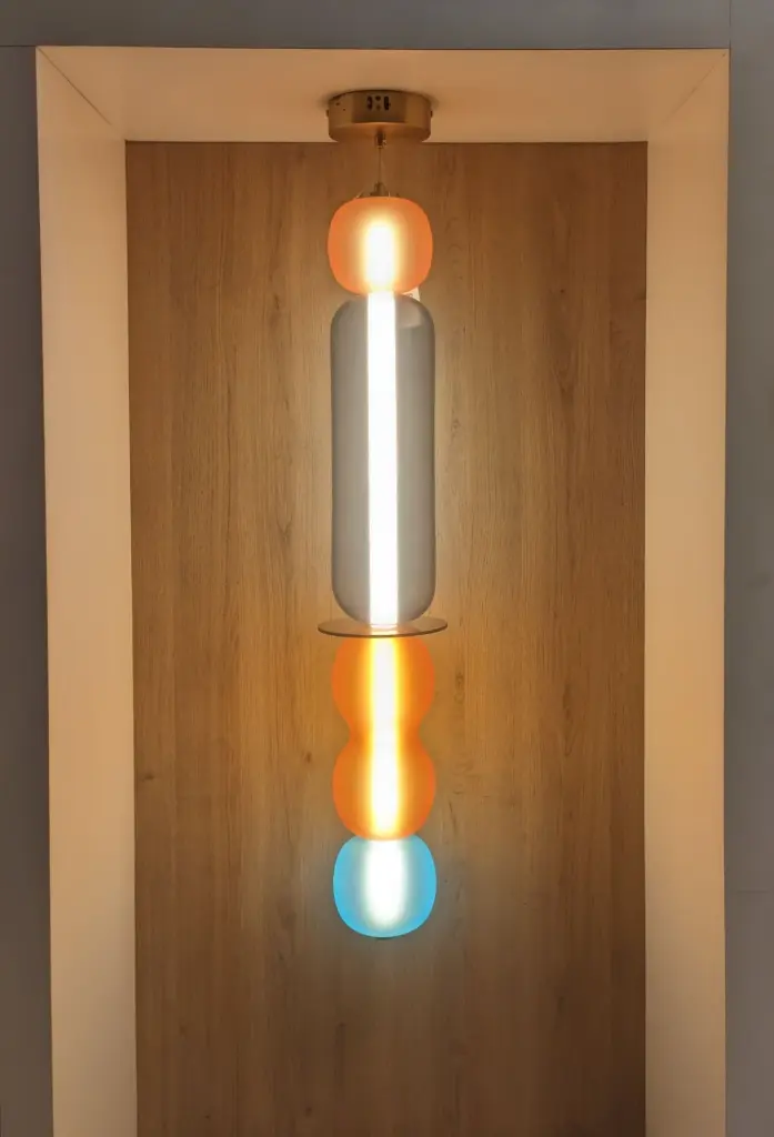 Multicolor stacked glass pendant lz