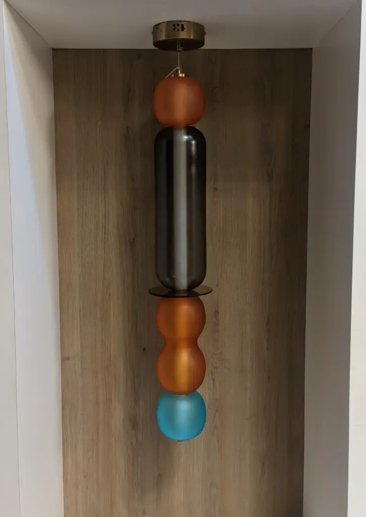 Multicolor stacked glass pendant lz