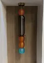 Multicolor stacked glass pendant lz