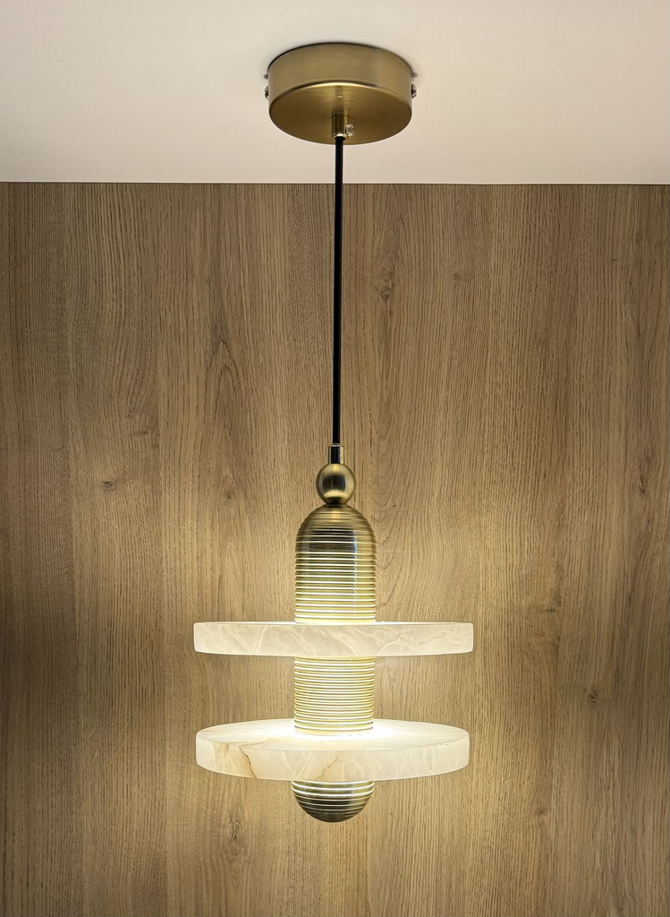 Planes marble pendant light zone