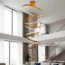Floating Orbit Double Height Chandelier