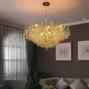 Golden Bloom Crystal Chandelier