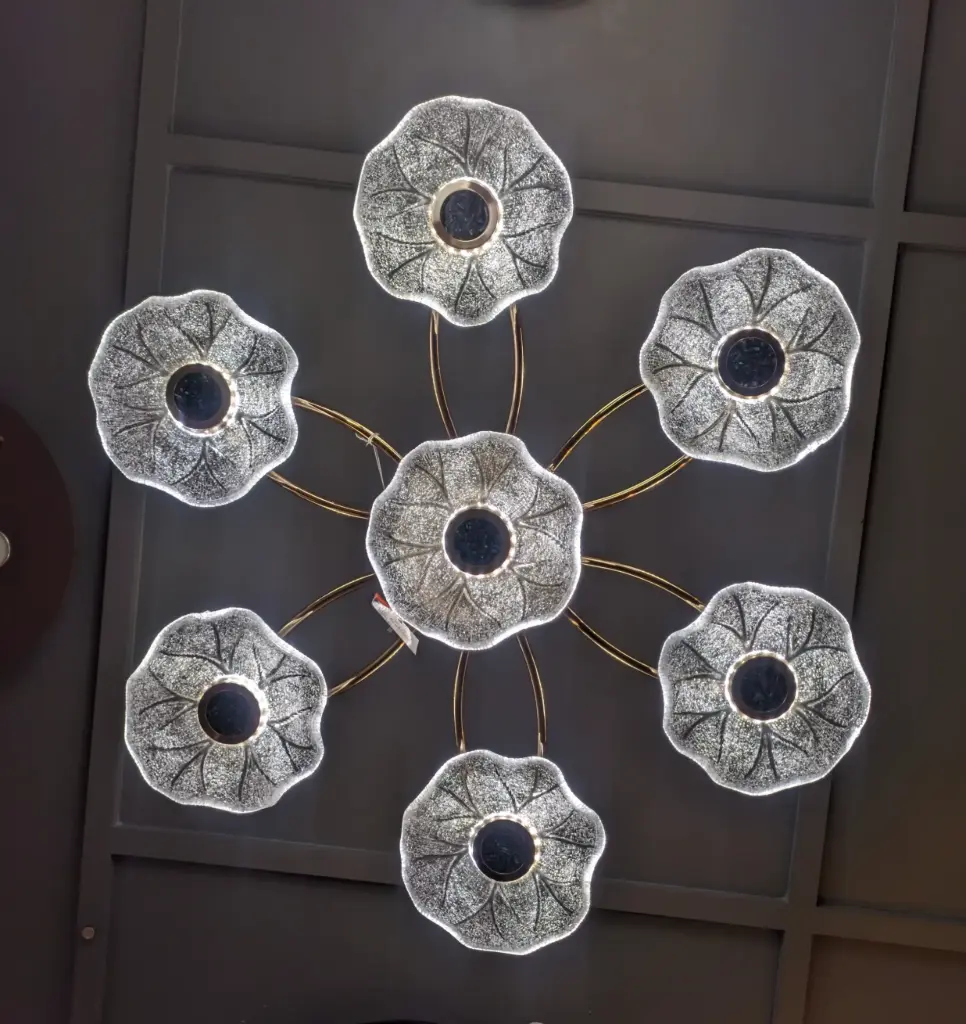Crystal Bloom Surface Mounted Chandelier 