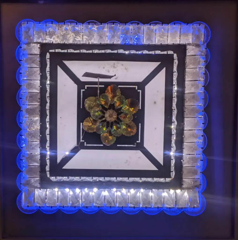 Crystal Sq Surface Mounted Chandelier