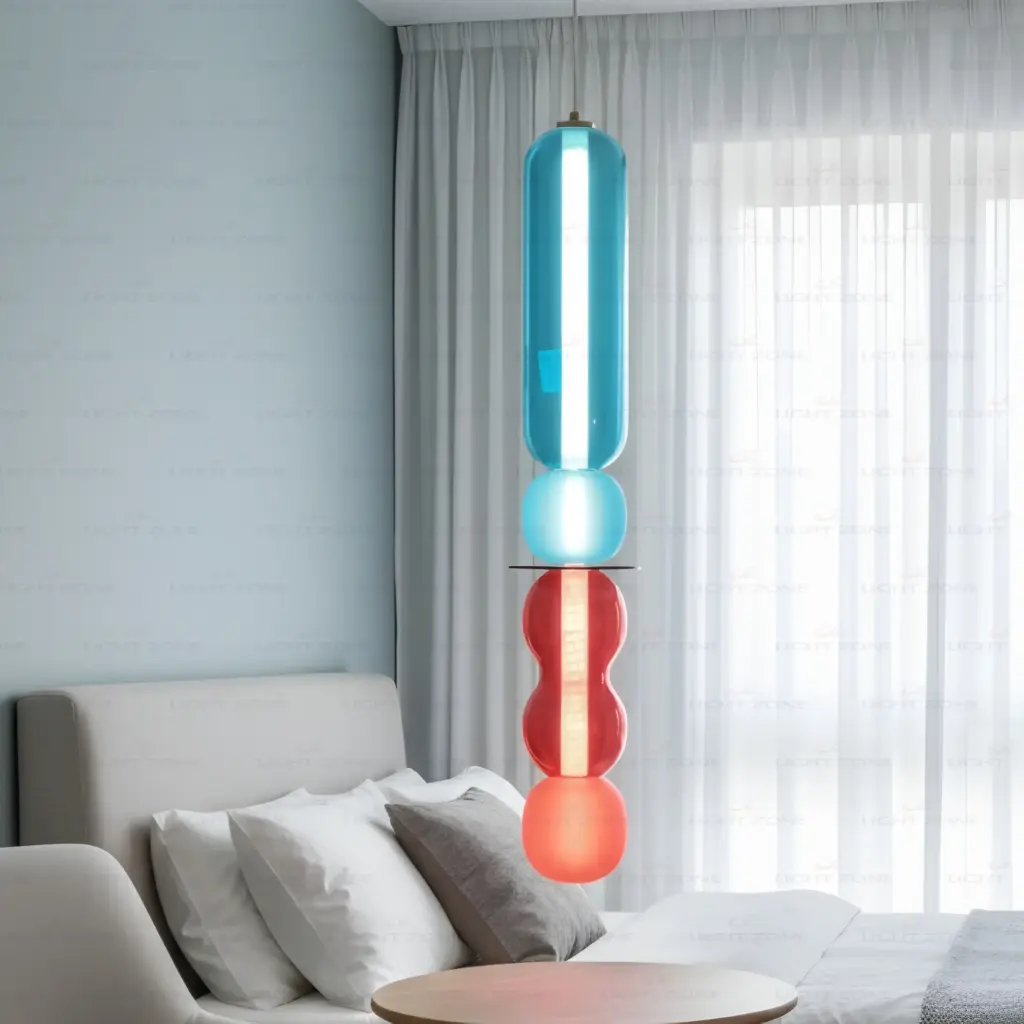 Colourful Stacked Glass Pendant (MD3600/4AB)