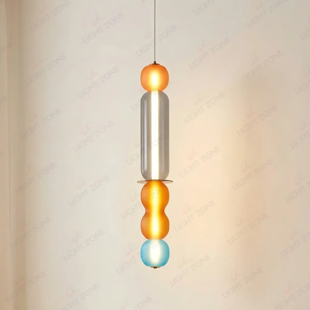 Multicolour Stacked Glass Pendant (MD3600-4AB)