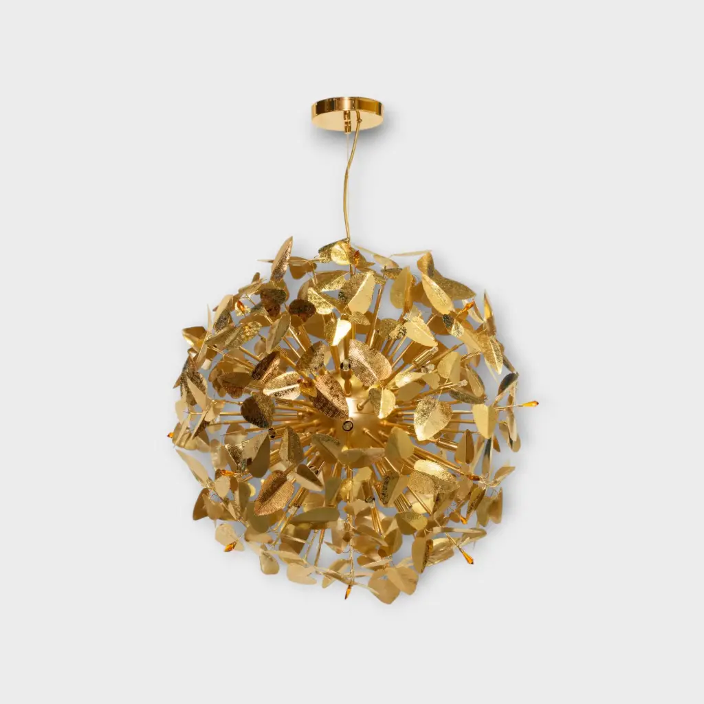 Sphere Gold Leaf Chandelier