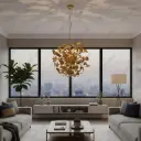 Sphere Gold Leaf Chandelier