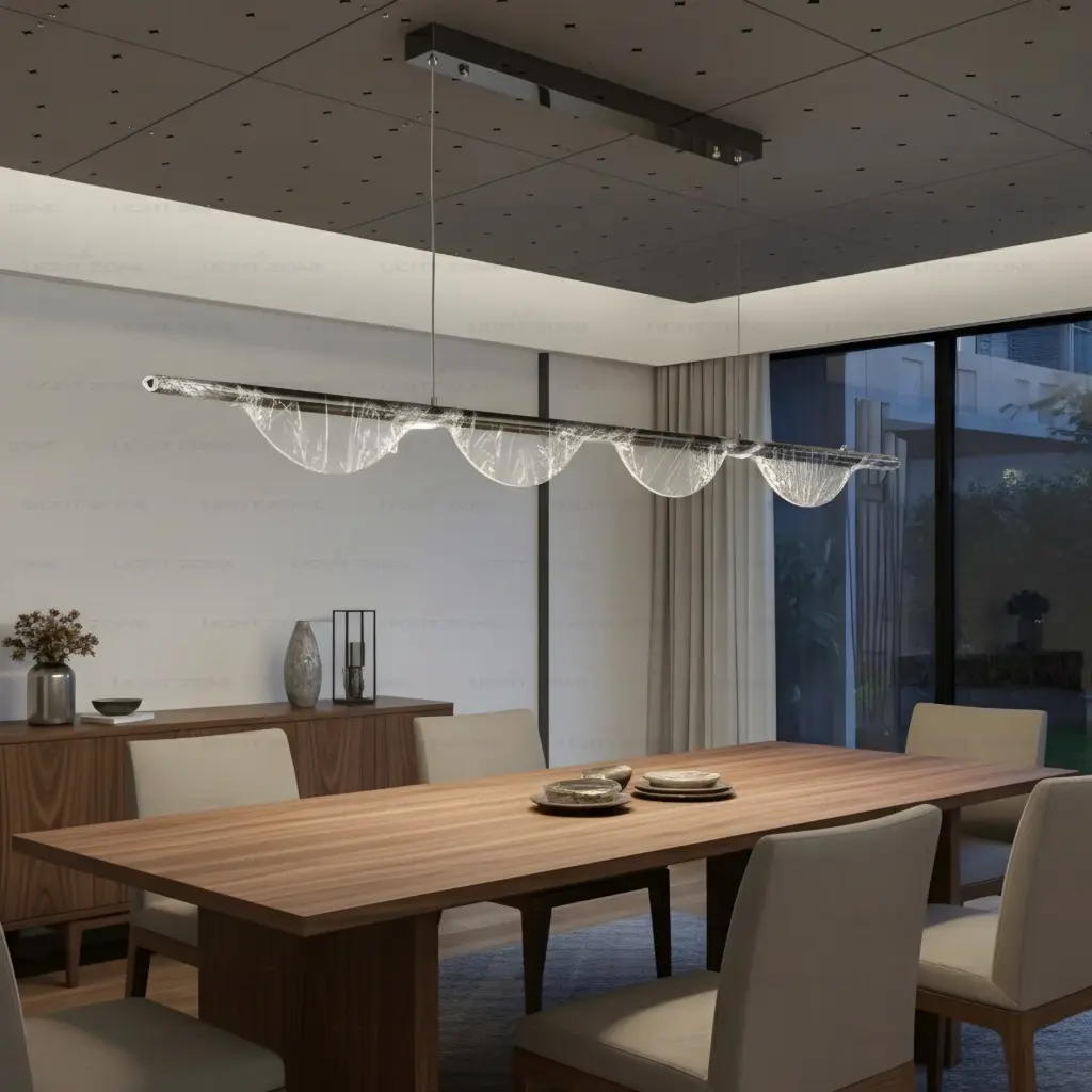 Acrylic Wave Chandelier