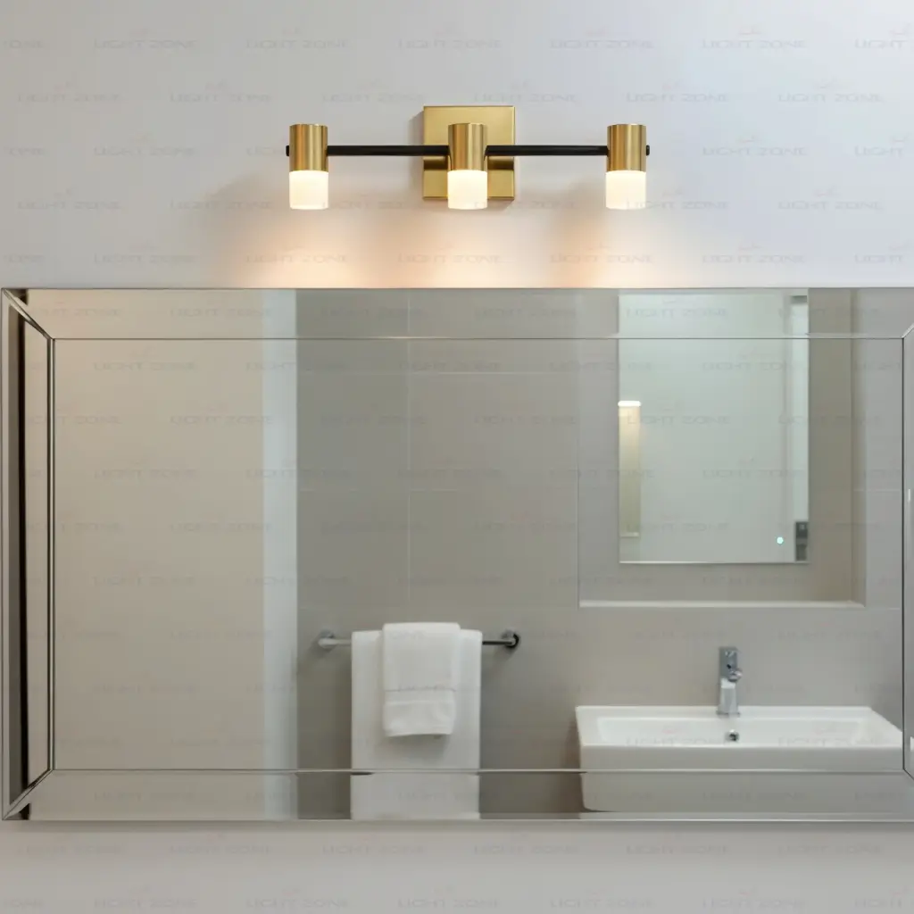 Tri gold mirror light