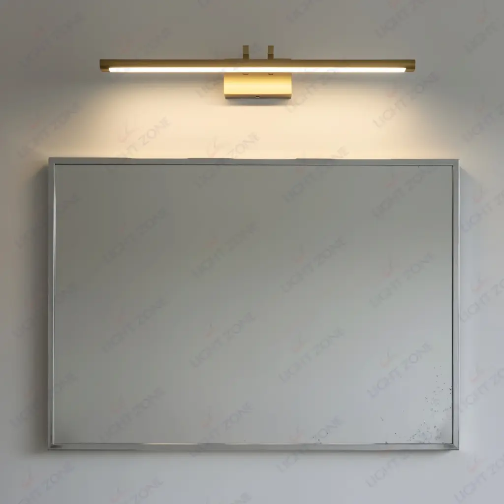 Lean Gold Mirror Wall  Light