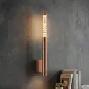 Cylinder Rose Gold Grid Wall Sconce