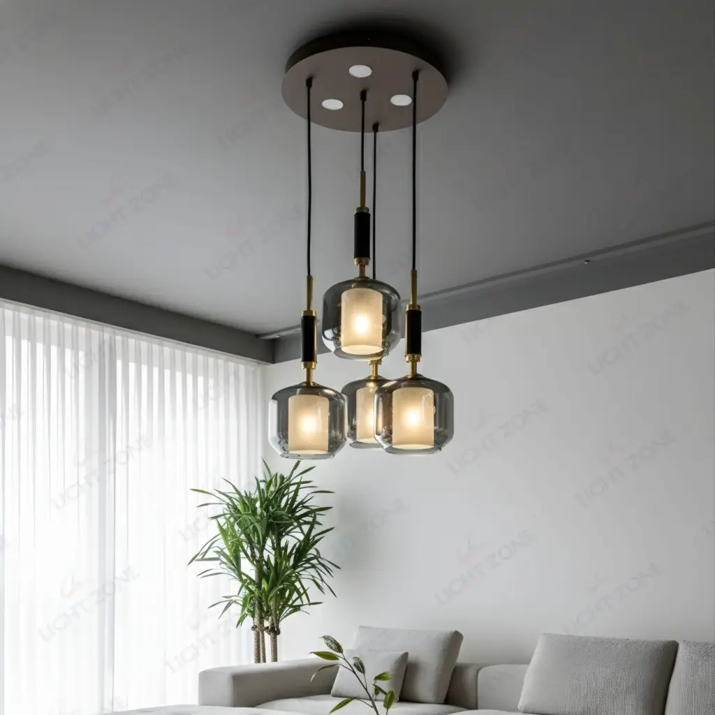 Smoked Cluster Pendant Light