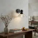 Flared Black Wall Sconce