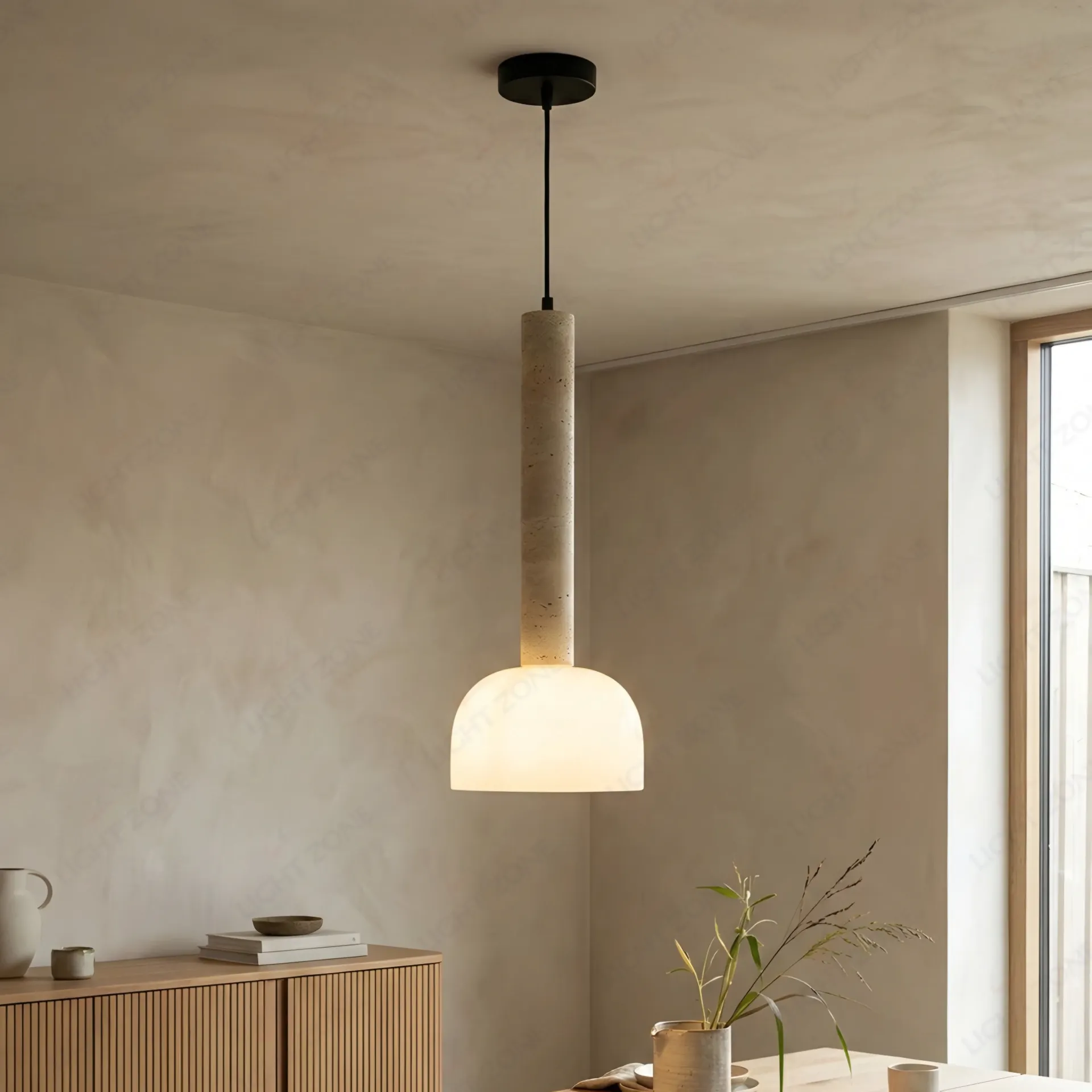 Frosted Marble Glass Pendant