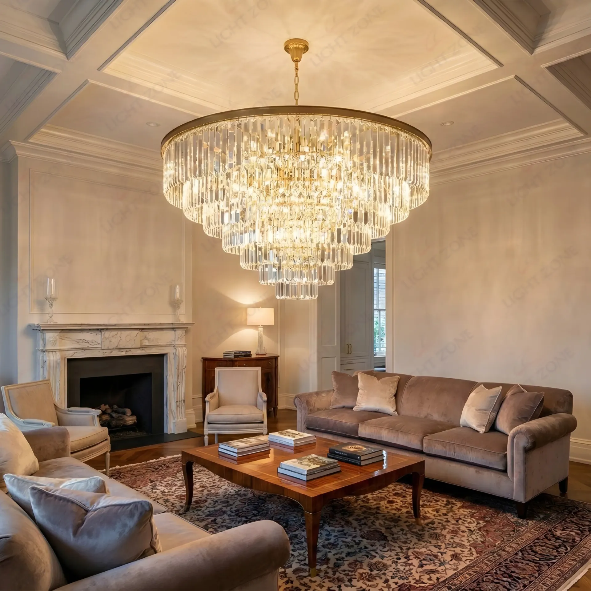 Crystal Tiered Chandelier