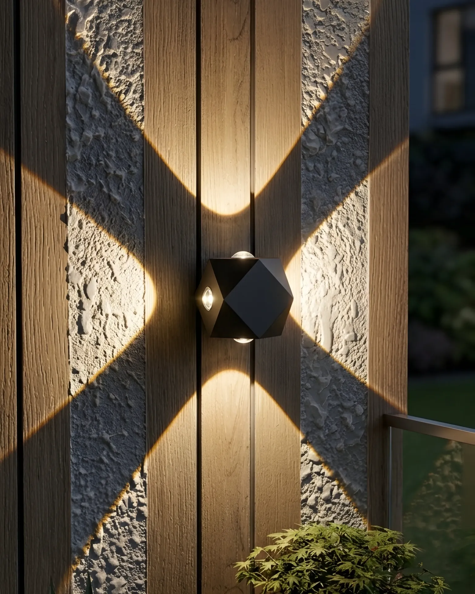 4 Way Wide Outdoor Wall light
