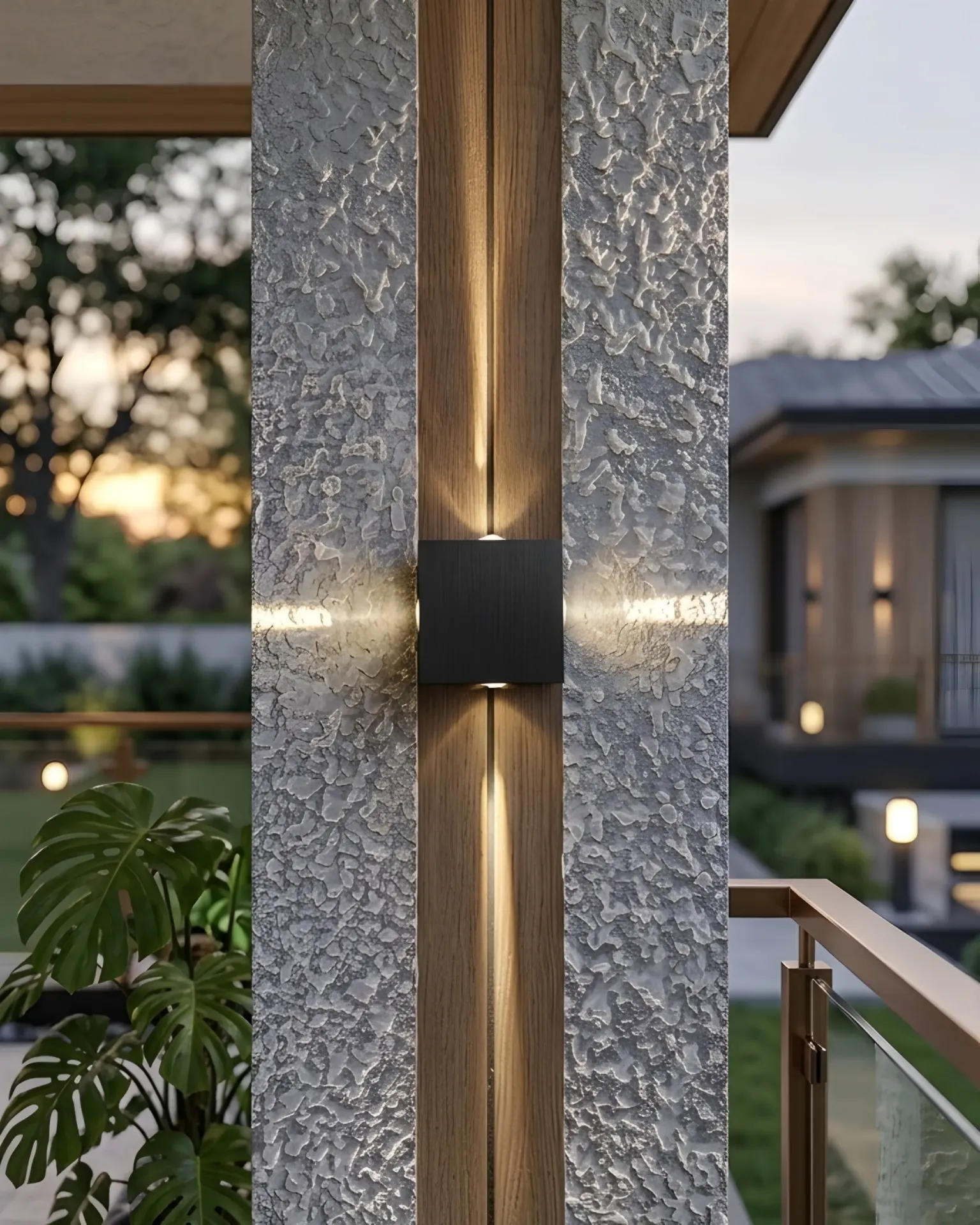 4 Way Narrow Outdoor Wall Light