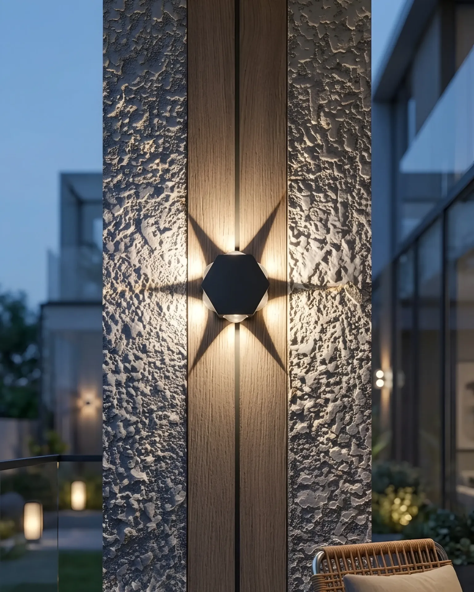 6 Way Outdoor Wall Light
