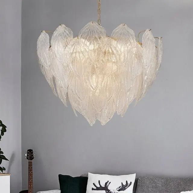Crystal Leaf Chandelier 
