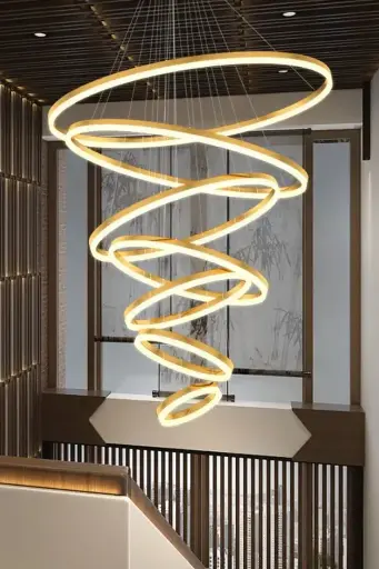 Floating Orbit Chandelier