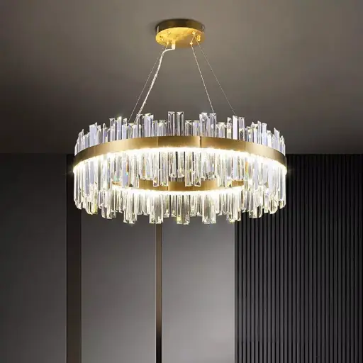 Gold Crystal Chandelier 