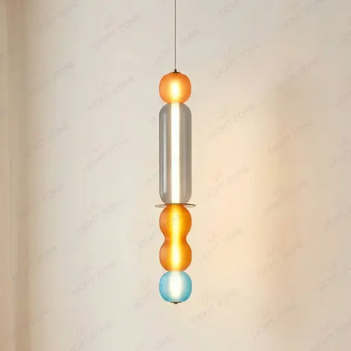 Multicolour Stacked Glass Pendant (MD3600-4AB)