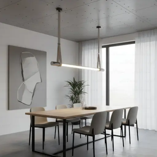 Linear Tube Belt Chandelier