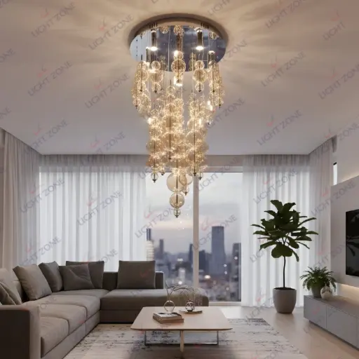 Blow Double Height Chandelier 